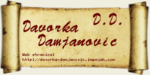 Davorka Damjanović vizit kartica